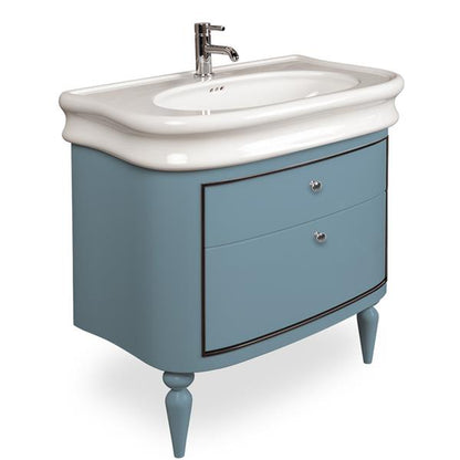 Lacava - Lirico Wall-Mount Under-Counter Vanity With Two Drawers. The Top Drawer Is With U-Shape Notch For Plumbing