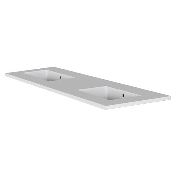 Lacava - Lunarossa Counter Top For Double Vanity Lrs-F-60A With Cut -Outs For Bathroom Sink 5062Un