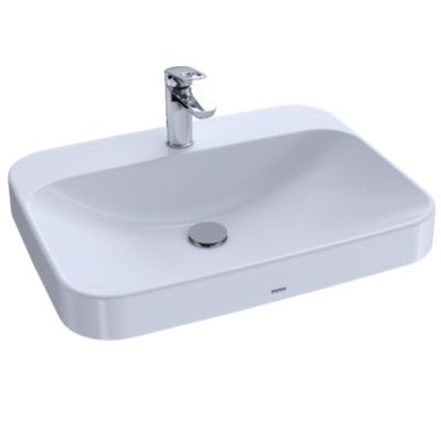 Toto - Arvina Rectangular 23 Inch Vessel Bathroom Sink with CEFIONTECT for 8 Inch Center Faucets