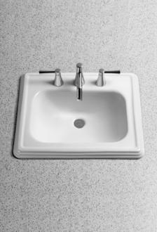 Toto - Promenade Rectangular Self-Rimming Drop-In Bathroom Sink for 4 Inch Center Faucets