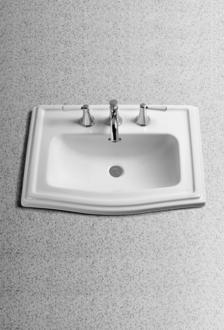 Toto - Clayton Rectangular Self-Rimming Drop-In Bathrrom Sink for 8 Inch Center Faucets