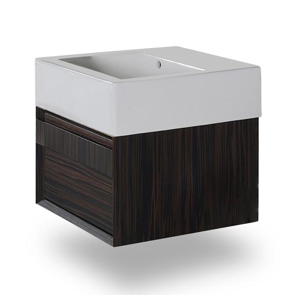 Lacava - Luce Wall-Mount Under-Counter Vanity With Finger Pulls On One Drawer