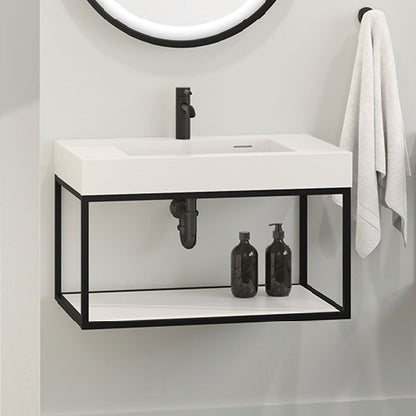 Fleurco - Luna Stak Duo Vanity Wallmount With Matte White Shelf