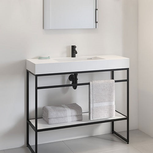 Fleurco - Luna Stak Trio Vanity Freestanding With Matte White Shelf