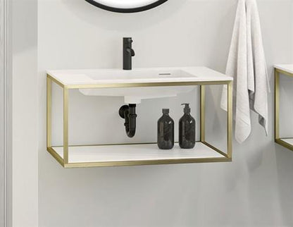 Fleurco - Luna Stak Duo Vanity Wallmount With Matte White Shelf