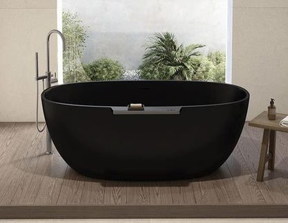 Fleurco - Aria Stone Lucia Tubwith Shelf 63 X 35