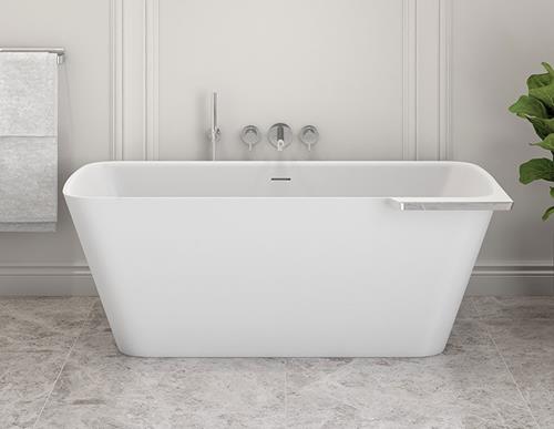 Fleurco - Aria Stone Lukas Tub with Shelf on Right 64 X 33