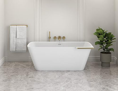 Fleurco - Aria Stone Lukas Tub with Shelf on Right 64 X 33
