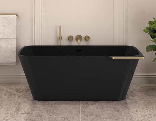 Fleurco - Aria Stone Lukas Tub with Shelf on Right 64 X 33