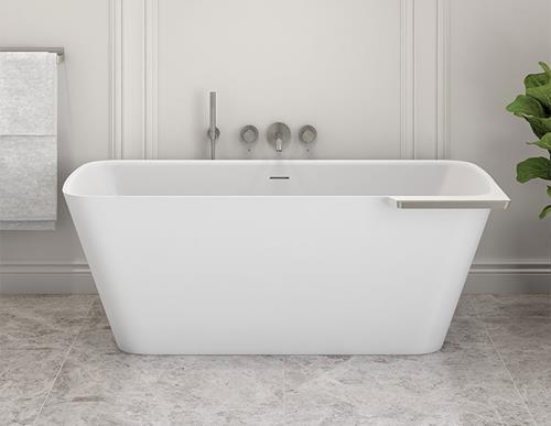 Fleurco - Aria Stone Lukas Tub with Shelf on Right 64 X 33