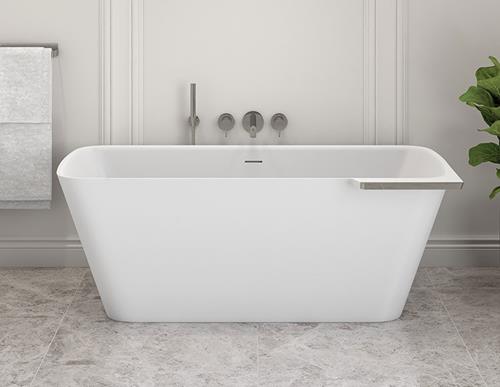 Fleurco - Aria Stone Lukas Tub with Shelf on Right 64 X 33