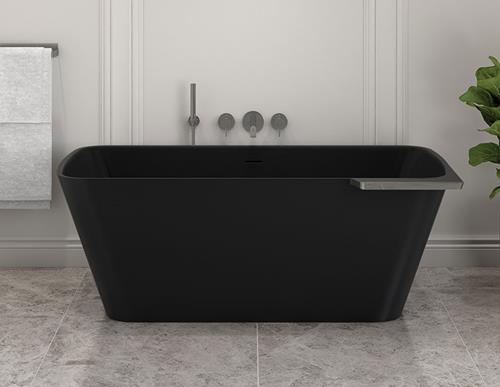 Fleurco - Aria Stone Lukas Tub with Shelf on Right 64 X 33