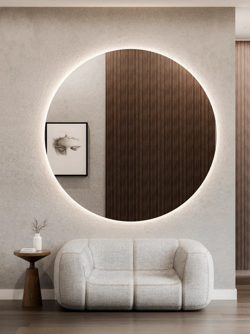 Electric Mirror - Luna Lighted Living Space Mirror - 72 diameter