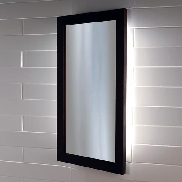 Lacava - Stile Wall-Mount Mirror In Metal Or Wooden Frame With Led Lights. W: 23 Inch, H: 34 Inch, D: 1 Inch.