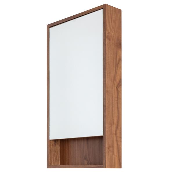 Lacava - Aquasei Surface-Mount Medicine Cabinet With Mirrored Door, Two Adjustable Glass Shelves And Led Lights In Cubb
