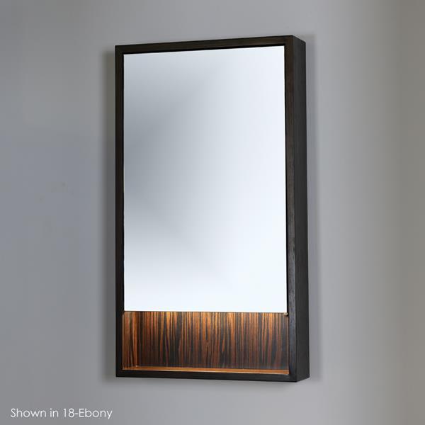 Lacava - Aquasei Surface-Mount Medicine Cabinet With Mirrored Door, Two Adjustable Glass Shelves And Led Lights In Cubby