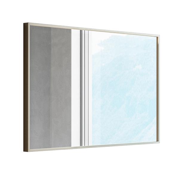 Lacava - Navi Wall-Mount Mirror In Wooden Or Metal Frame. W:53 Inch, H:34 Inch, D: 2 Inch.