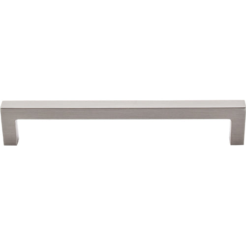 Top Knobs - Square Bar 6 5/16 Inch Center to Center Bar pull - Brushed Satin Nickel