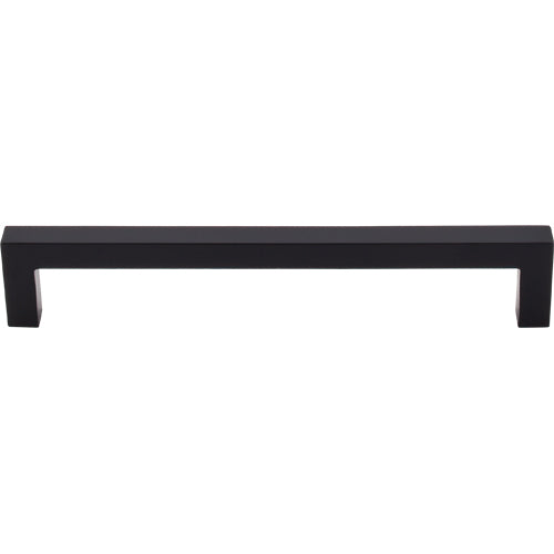 Top Knobs - Square Bar 6 5/16 Inch Center to Center Bar pull - Flat Black