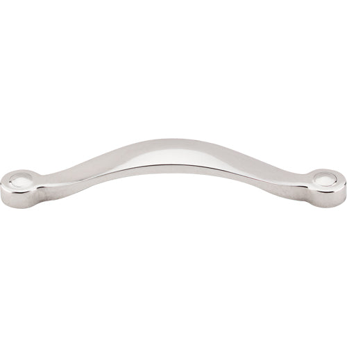 Top Knobs - Saddle 5 1/16 Inch Center to Center Bar pull - Polished Nickel