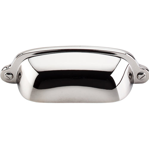 Top Knobs - Charlotte 2 9/16 Inch Center to Center Cup/Bin pull - Polished Nickel