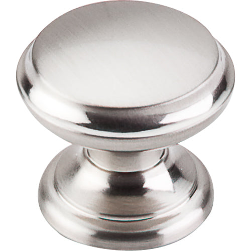 Top Knobs - Flat Top 1 3/8 Inch Diameter Round Knob - Brushed Satin Nickel
