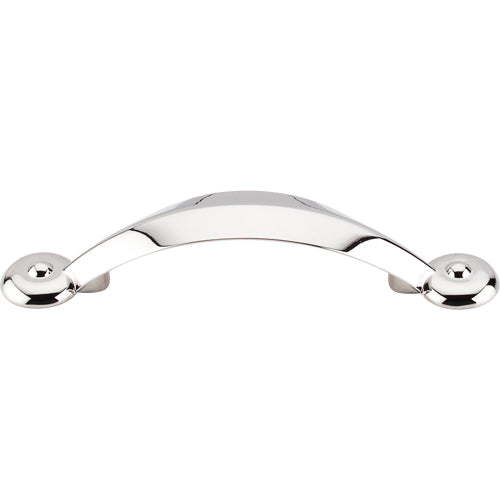 Top Knobs - Angle 3 Inch Center to Center Bar pull - Polished Nickel