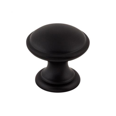 Top Knobs - Rounded 1 1/4 Inch Diameter Round Knob - Flat Black