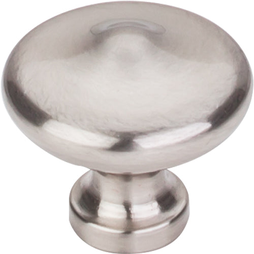 Top Knobs - Peak 1 5/16 Inch Diameter Round Knob - Brushed Satin Nickel