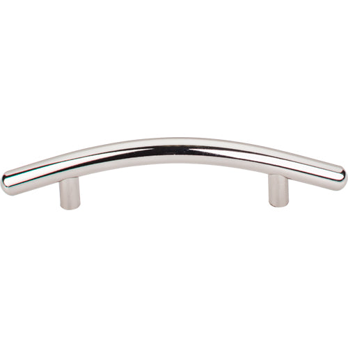 Top Knobs - Curved 3 3/4 Inch Center to Center Bar pull - Polished Nickel