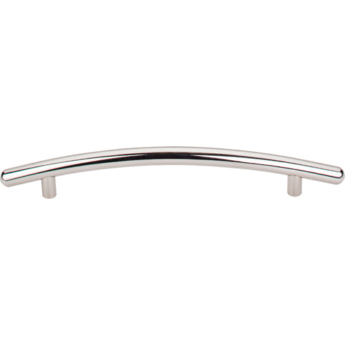 Top Knobs - Curved 6 5/16 Inch Center to Center Bar pull - Polished Nickel