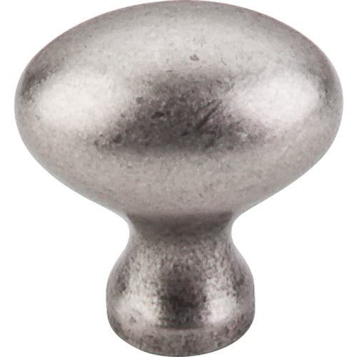 Top Knobs - Egg 1 1/4 Inch Length Oval Knob - Pewter Antique