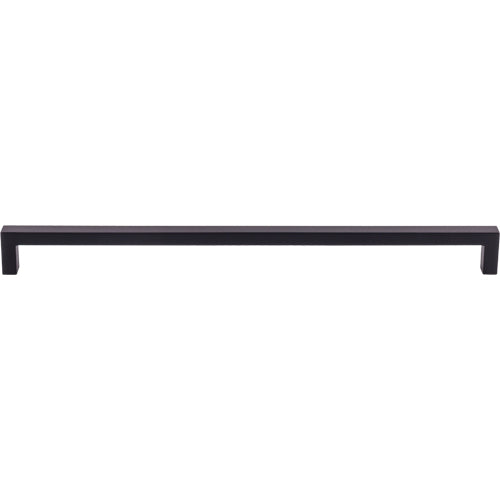 Top Knobs - Square Bar 12 5/8 Inch Center to Center Bar pull - Flat Black