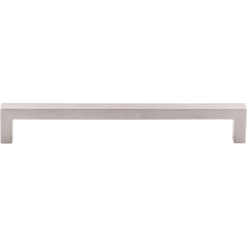 Top Knobs - Square Bar 7 9/16 Inch Center to Center Bar pull - Brushed Satin Nickel