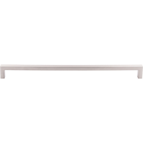 Top Knobs - Square Bar 12 5/8 Inch Center to Center Bar pull - Brushed Satin Nickel