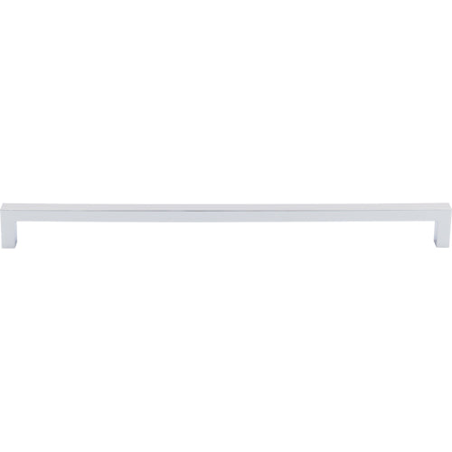 Top Knobs - Square Bar 12 5/8 Inch Center to Center Bar pull - Polished Chrome