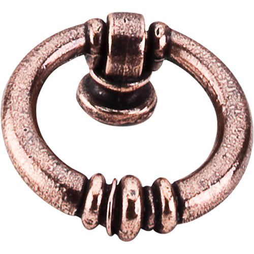 Top Knobs - Newton Ring 1 5/8 Inch Length Round Knob - Old English Copper