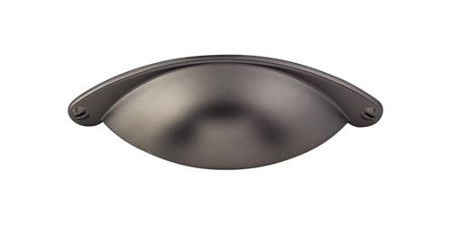 Top Knobs - Arendal 2 1/2 Inch Center to Center Cup/Bin pull - Ash Gray