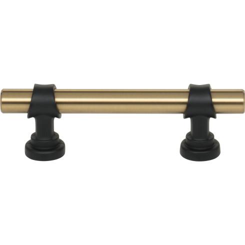Top Knobs - Bit 3 Inch Center to Center Bar pull - Honey Bronze and Flat Black
