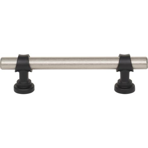 Top Knobs - Bit 3 3/4 Inch Center to Center Bar pull - Pewter Antique and Flat Black