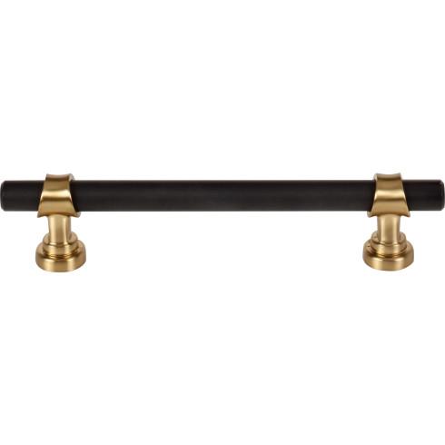 Top Knobs - Bit 5 1/16 Inch Center to Center Bar pull - Flat Black and Honey Bronze