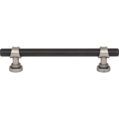 Top Knobs - Bit 5 1/16 Inch Center to Center Bar pull - Flat Black and Pewter Antique