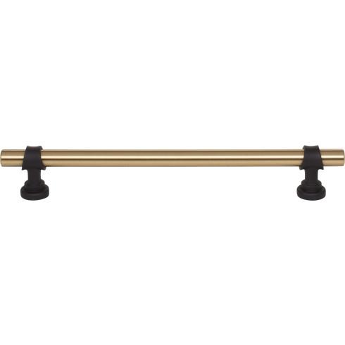 Top Knobs - Bit 7 9/16 Inch Center to Center Bar pull - Honey Bronze and Flat Black