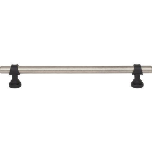 Top Knobs - Bit 7 9/16 Inch Center to Center Bar pull - Pewter Antique and Flat Black