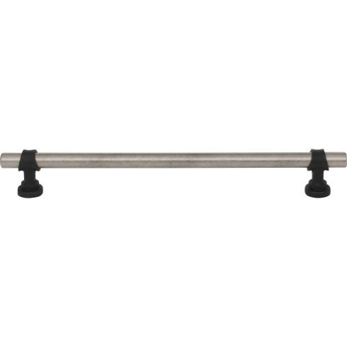 Top Knobs - Bit 8 13/16 Inch Center to Center Bar pull - Pewter Antique and Flat Black