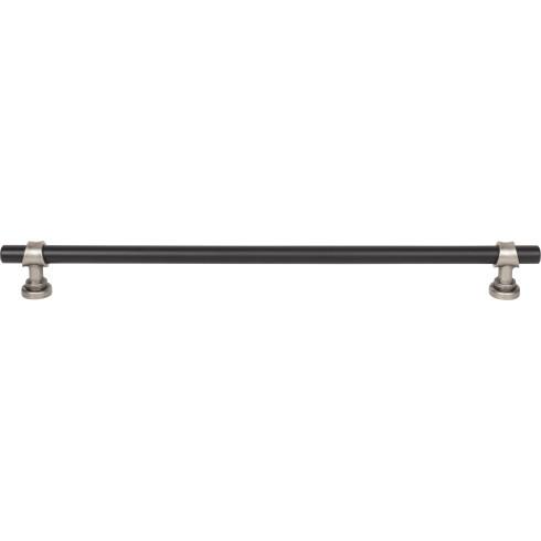 Top Knobs - Bit 12 Inch Center to Center Bar pull - Flat Black and Pewter Antique