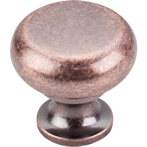 Top Knobs - Flat Faced 1 1/4 Inch Diameter Round Knob - Antique Copper