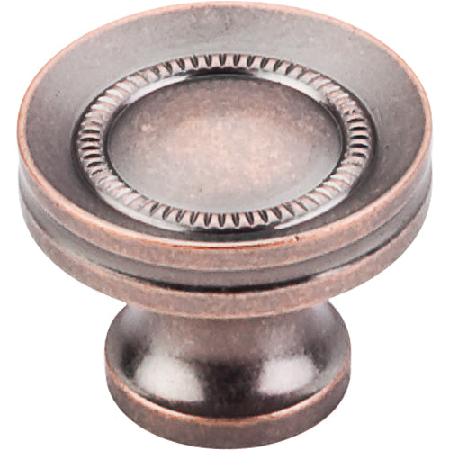 Top Knobs - Button Faced 1 1/4 Inch Diameter Round Knob - Antique Copper