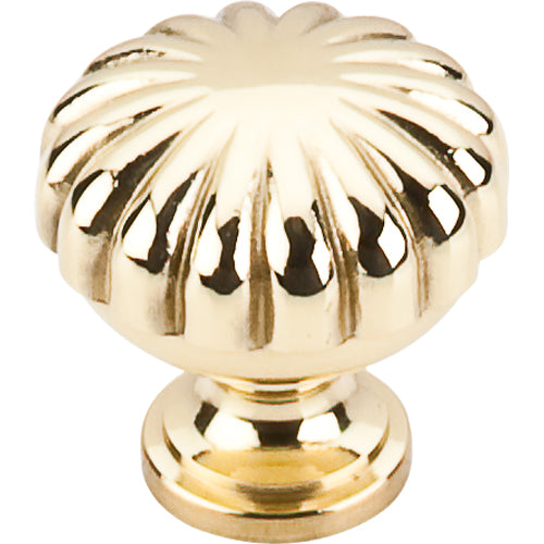 Top Knobs - Melon 1 1/4 Inch Diameter Round Knob - Polished Brass
