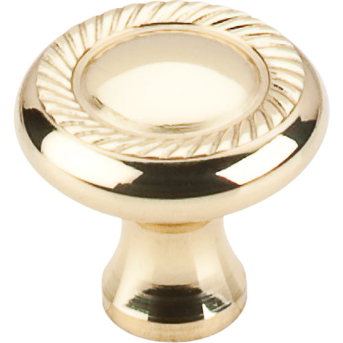 Top Knobs - Swirl Cut 1 1/4 Inch Diameter Round Knob - Polished Brass